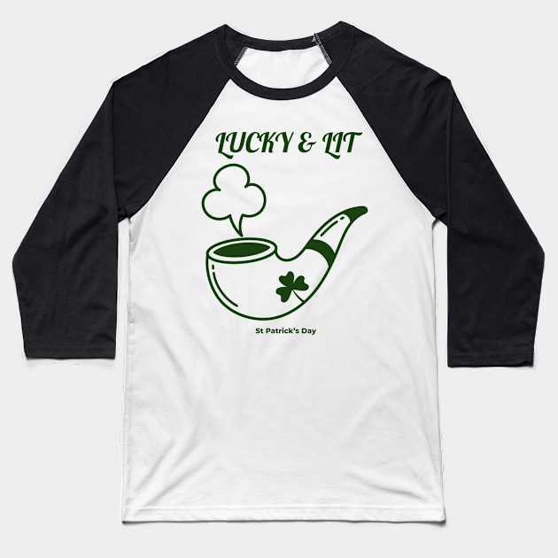 Lucky and lit st Patrick’s day Baseball T-Shirt by YungBick